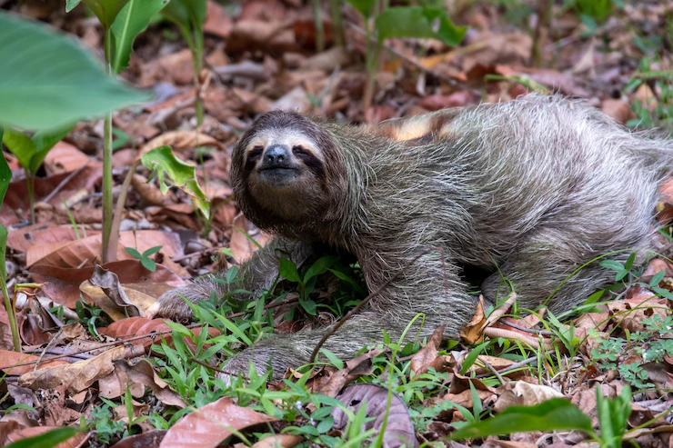 Habitats devastados homem resgata bicho preguiça que tentava