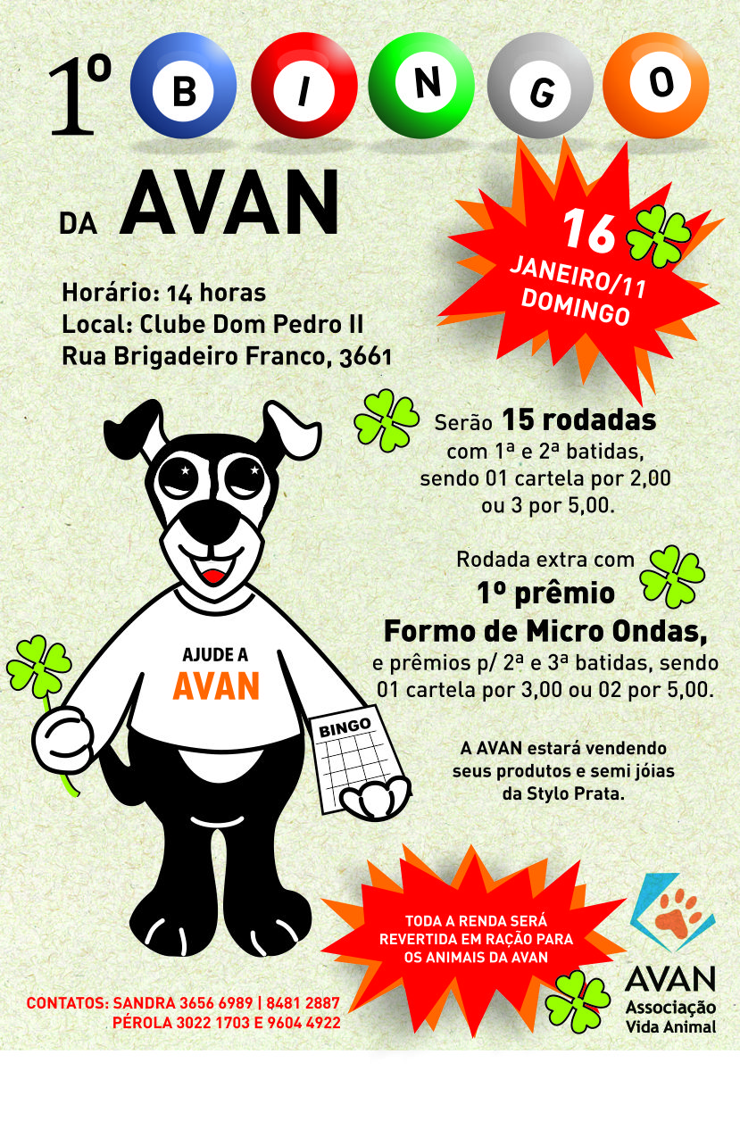 Curitiba: Bingo Associação Vida Animal « Instituto GRPCOM